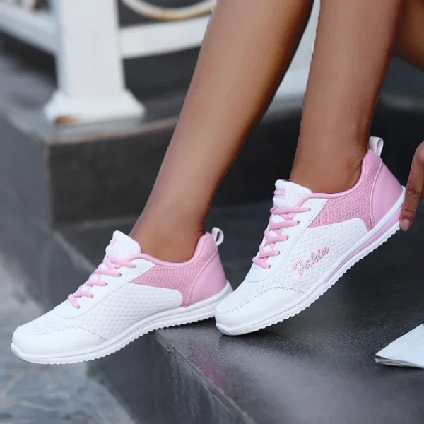 Women's Sneakers Comfortable Women's Shoes Fashion Women's Summer Sneakers Mesh Sneaker Woman Lace Up Tenis Designer Shoes - Image 2