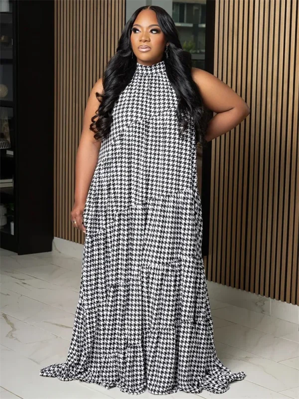 Wmstar Plus Size Dresses for Women Print Elegant New Bandage Fashion Loose Maxi Dress Clothes Wholesale Dropshipping 2025 - Image 4