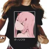 Anime Darling In The Franxx Zero Two Print T Shirt Men Women Fashion Casual Streetwear Short Sleeve Plus Size Unisex T Shirt - Image 3