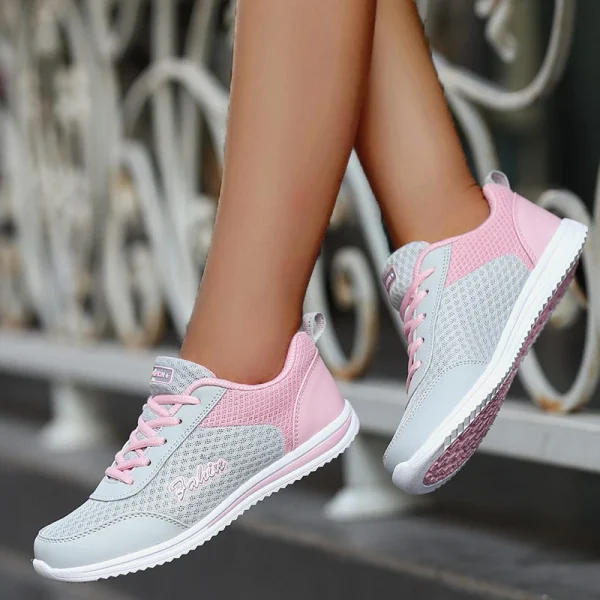 Women's Sneakers Comfortable Women's Shoes Fashion Women's Summer Sneakers Mesh Sneaker Woman Lace Up Tenis Designer Shoes - Image 3