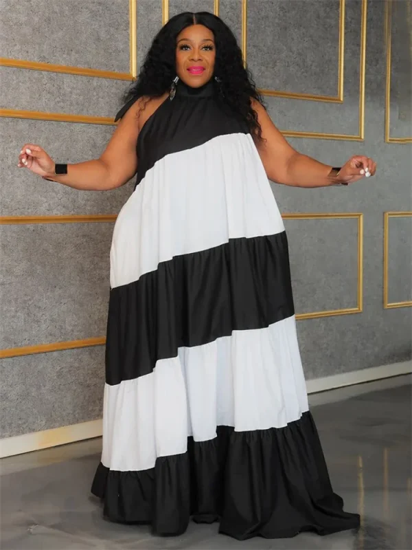 Wmstar Plus Size Dresses for Women Print Elegant New Bandage Fashion Loose Maxi Dress Clothes Wholesale Dropshipping 2025 - Image 5