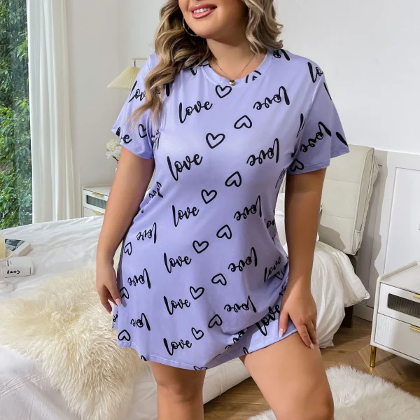 Summer Women's Halter Women's High Stretch Home Nightgowns Big Bust Girl's Dresses Plus Size Loose and Knee Skirt - Image 3