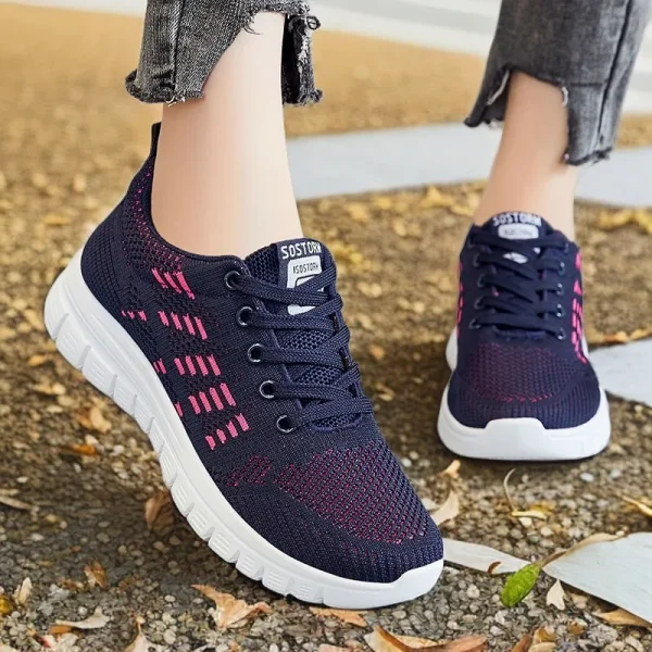 Oulylan Summer Breathable Running Shoe Women Fashion Non-Slip Sneakers Lightweight Lace Up Athletic Shoes Sport Jogging Footwear - Image 2
