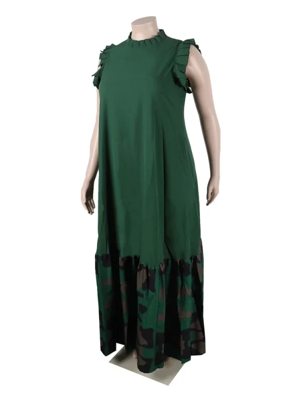Wmstar Plus Size Dresses for Women Party Summer Clothes Patchwork Elegant Full Length Fashion Maxi Dress Wholesale Dropshipping - Image 3
