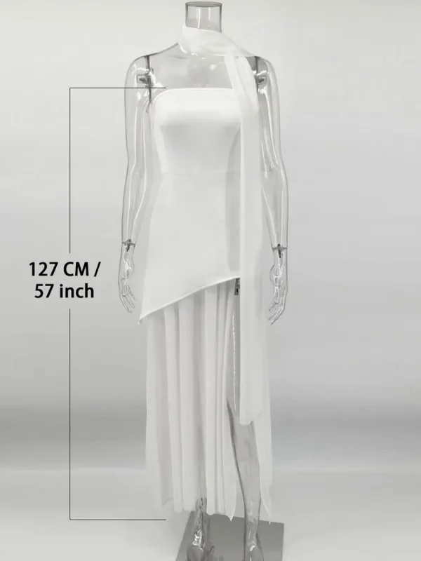 Tossy Summer Female With Ribbon Long Dress Elegant Mesh Backless Patchwork Slim Fashion Party Dress Gown Women's Bodycon Dress - Image 6