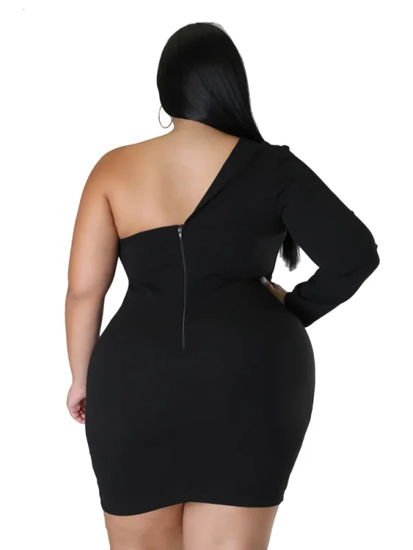 Wmstar Plus Size Dresses Women 2022 Single Long Sleeve V Neck Solid Sexy Mini Suit Dress Party Dresses Wholesale Dropshipping - Image 6