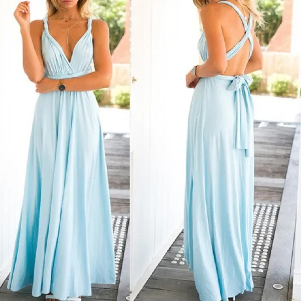 Sexy Women Multiway Wrap Convertible Boho Maxi Club Red Dress Bandage Long Dress Party Bridesmaids Infinity Robe Longue Femme - Image 4