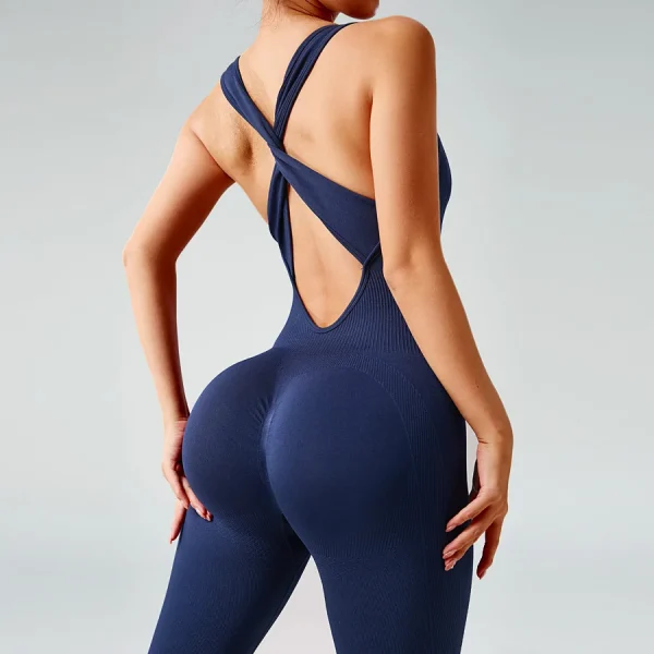 Trendy Bodysuit Sportswear Woman Gym Jumpsuits Sport Pants Seamless Woman Clothing Yoga Clothes Female Fitness Overalls Leggings - Image 5