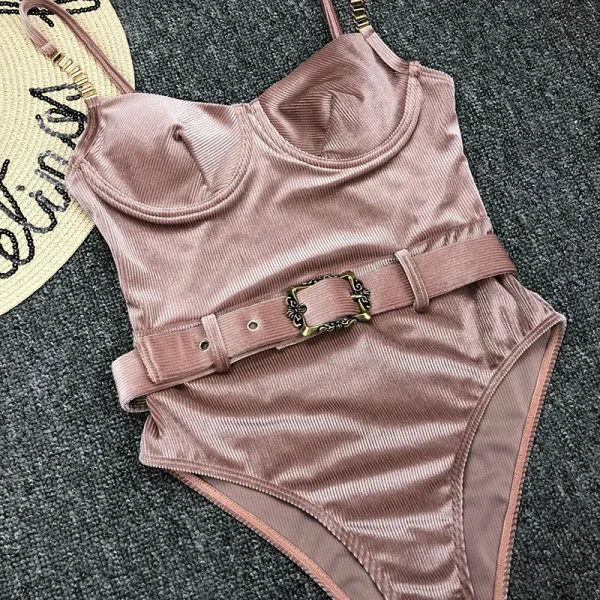 2025 NEW Sexy Leopard Ribbed Swimming Suit For Women Swimwear One Piece Swimsuit Female Monokini Belt Bathing Suit Swim Bodysuit - Image 3