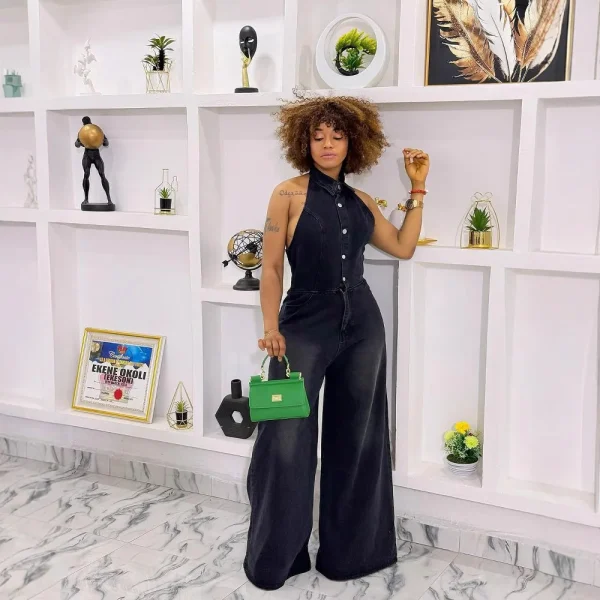 Jumpsuits Women Denim One Piece Sleeveless Overalls Wide Leg Long Pants High Waist Rompers Y2k Streetwear Jumpsuit Summer 2025 - Image 4