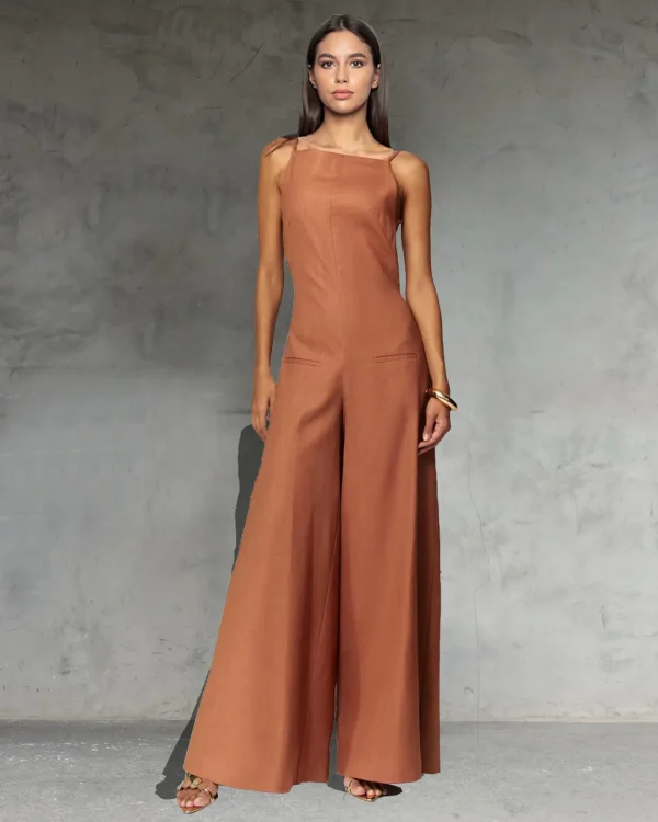 New Style 2025 Elegant Women's Summer Jumpsuit Lady Romper Wide Leg Overall Casual Loose Sleeveless Bodysuit Vacation Jumpsuits - Image 3