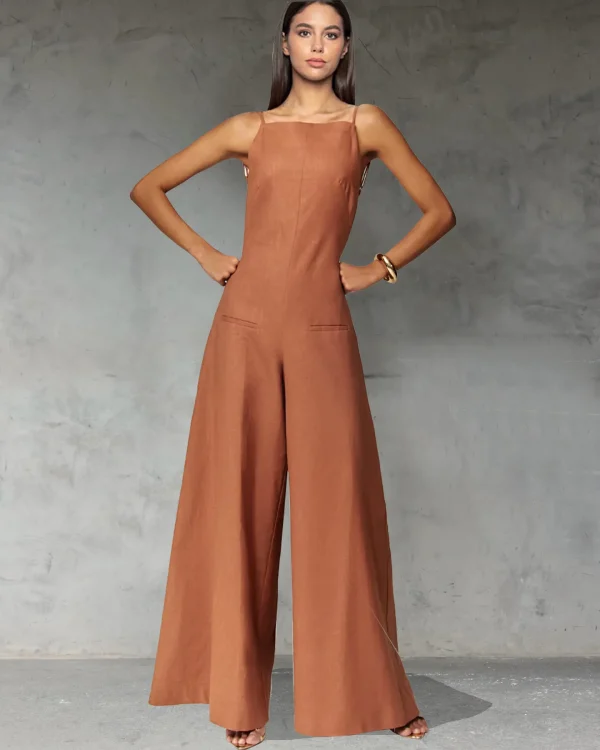New Style 2025 Elegant Women's Summer Jumpsuit Lady Romper Wide Leg Overall Casual Loose Sleeveless Bodysuit Vacation Jumpsuits - Image 2