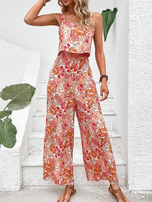 Elegant Long Jumpsuit Women Sexy Backless Wide Leg Jumpsuits Casual Sleeveless Floral Rompers Summer Clothes For Woman 2025 New - Image 6