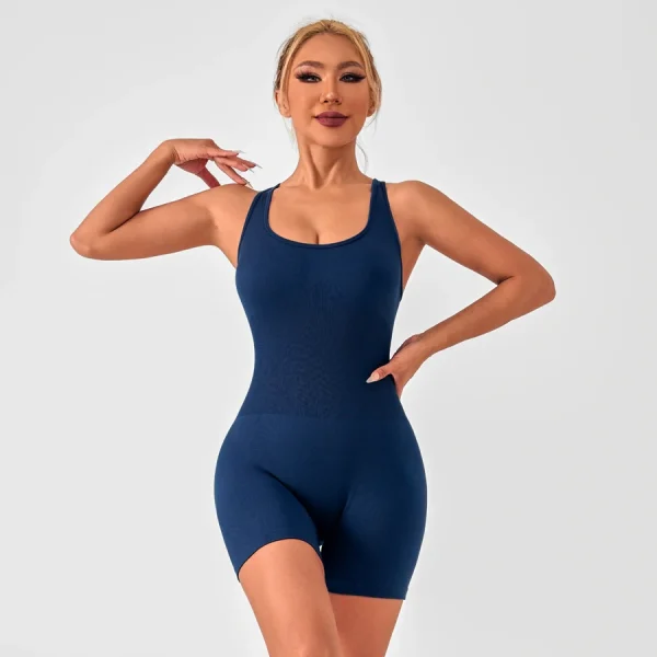 Summer Bodysuit Sportswear Woman Gym Sexy Bodysuit for Fitness Party Shorts Jumpsuits Overalls Women's Yoga Combi-pants Rompers - Image 2
