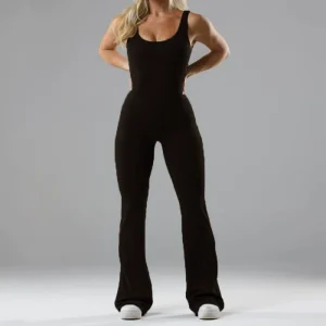 Y2k women's jumpsuit pants, fashionable tight yoga casual hollow seamless sports slim fit jumpsuit pants for women