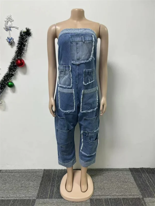 Wmstar Women's Jumpsuits One Piece Outfits Solid Casual Off Shoulder Summer Sexy Playsuits Overalls Wholesale Dropshipping 2024 - Image 4