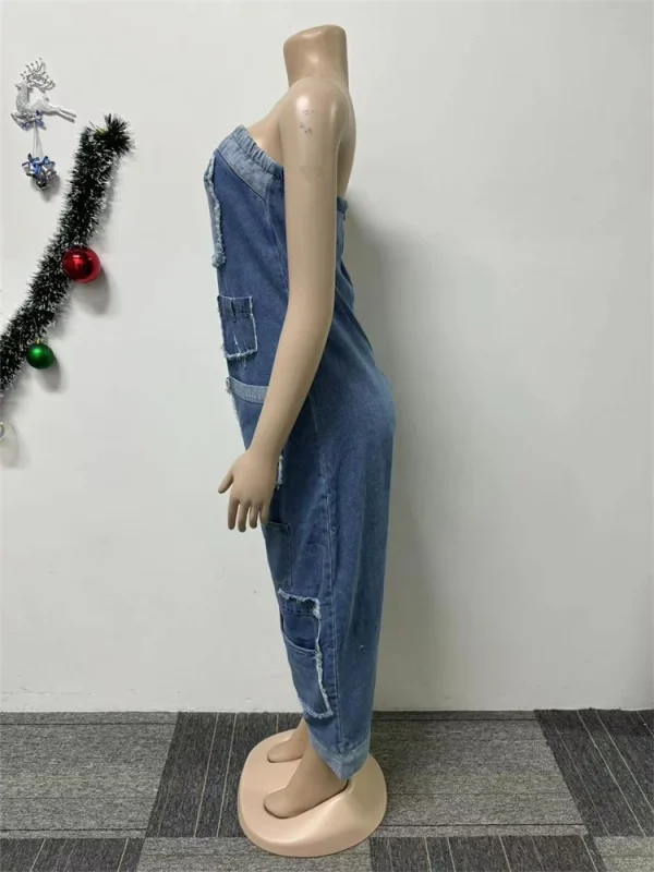 Wmstar Women's Jumpsuits One Piece Outfits Solid Casual Off Shoulder Summer Sexy Playsuits Overalls Wholesale Dropshipping 2024 - Image 5