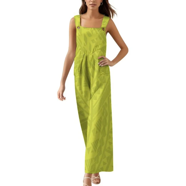 Island Style Hawaiian Floral Print Custom Outfit Women Jumpsuit Sexy Sling Jumpsuits Sexy Long Pant Strap Jumpsuit Lady Rompers - Image 5