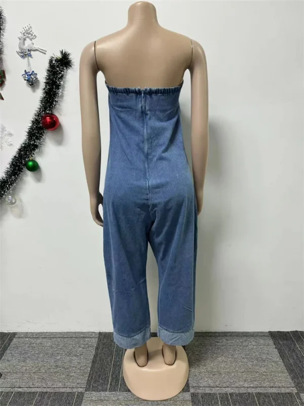 Wmstar Women's Jumpsuits One Piece Outfits Solid Casual Off Shoulder Summer Sexy Playsuits Overalls Wholesale Dropshipping 2024 - Image 6