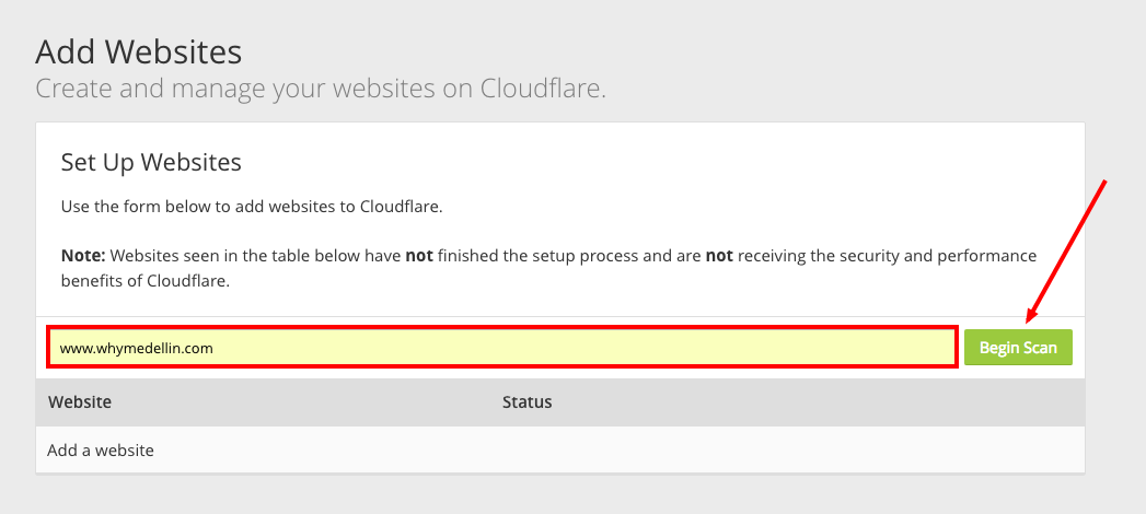 Add domain to CloudFlare CDN