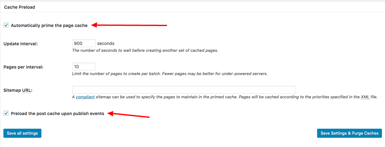 W3 Total plugin automatically prime page cache