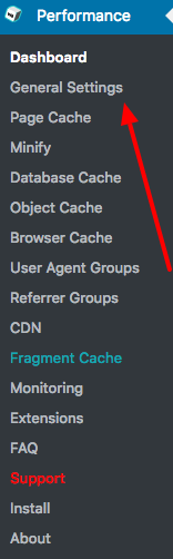W3 Total plugin settings