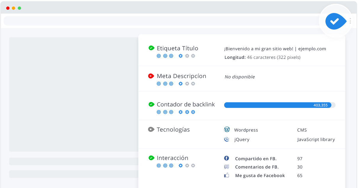 Extensión de WooRank Análisis SEO y evaluación de sitios web