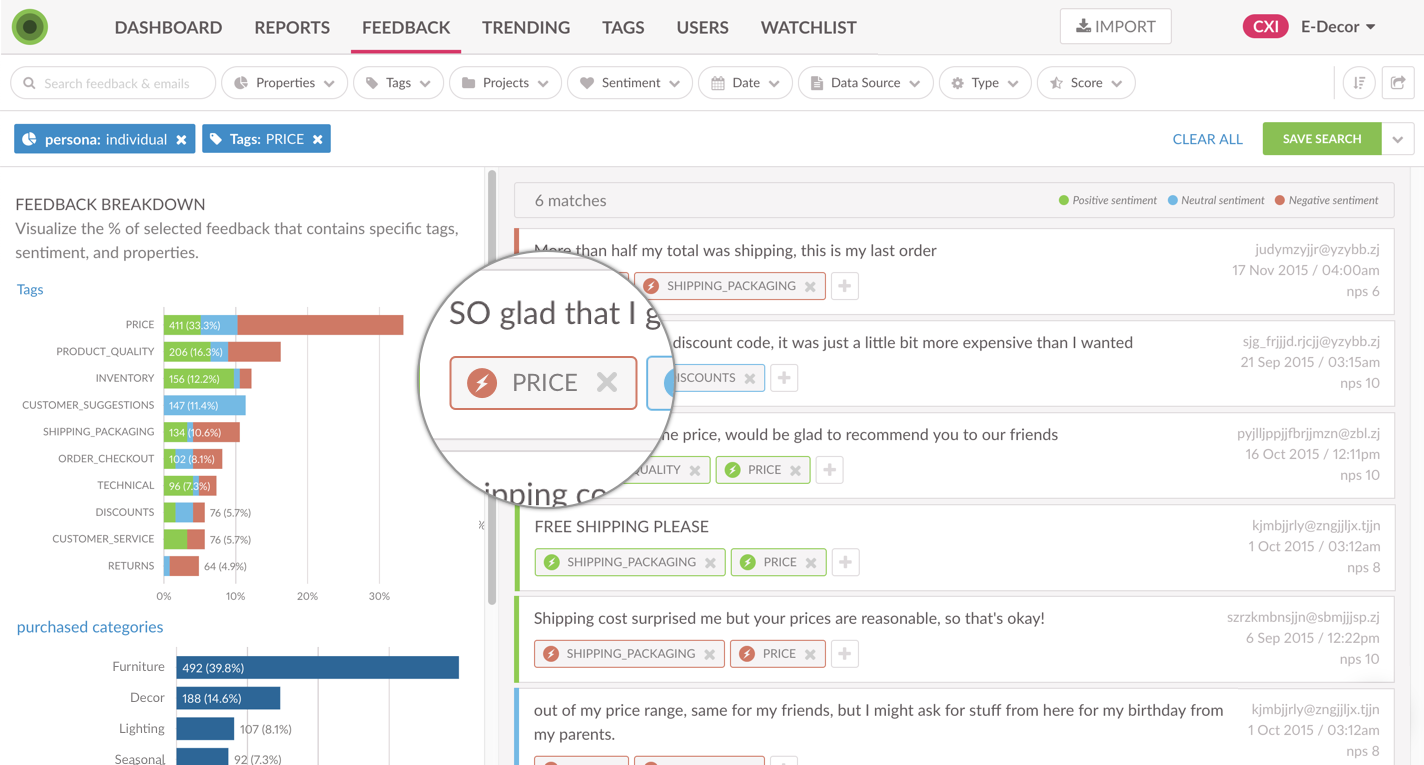 Voice of Customer Text Analytics with Sentiment Dashboard