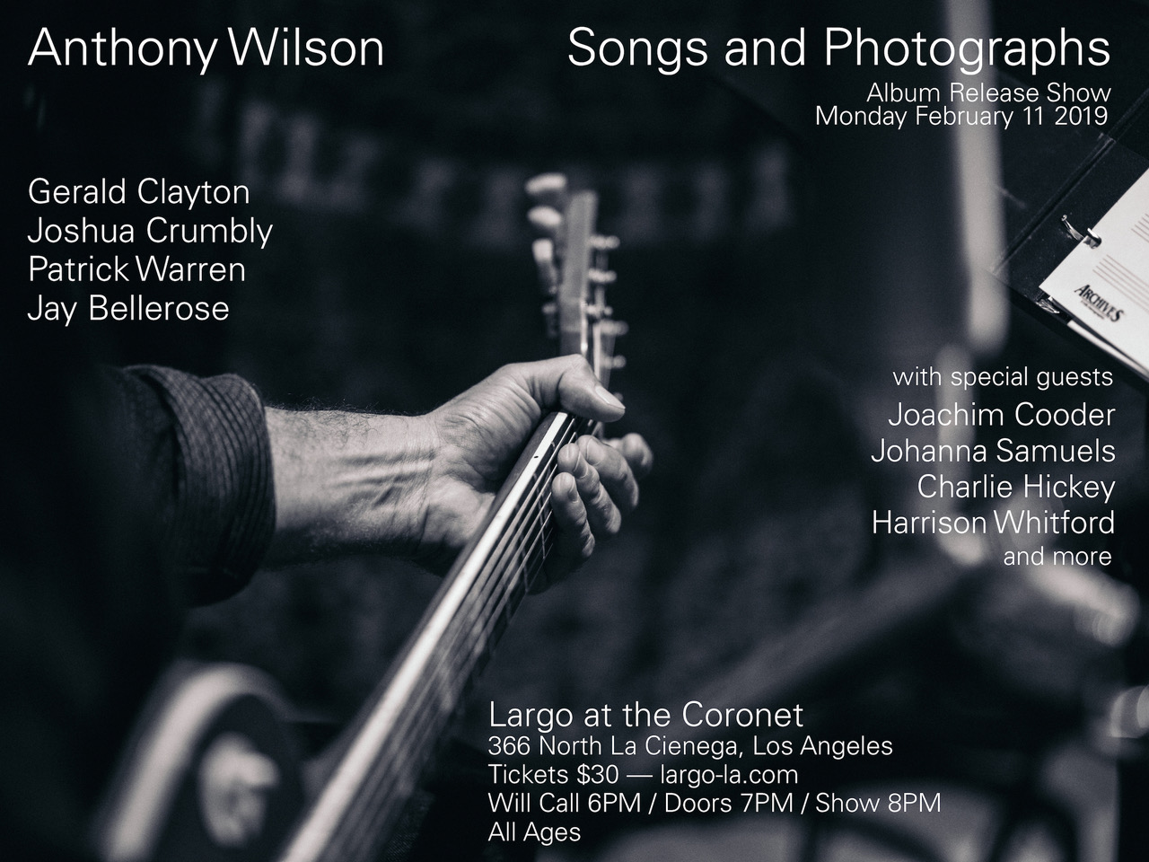 Cancelled - Anthony Wilson — “Songs and Photographs”