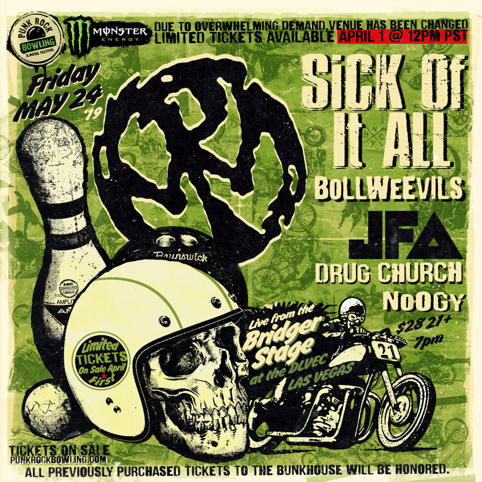 PENNYWISE, SICK OF IT ALL, JFA, DRUG CHURCH PUNK ROCK BOWLING 2019 CLUB SHOW LAS VEGAS Bridger Stage