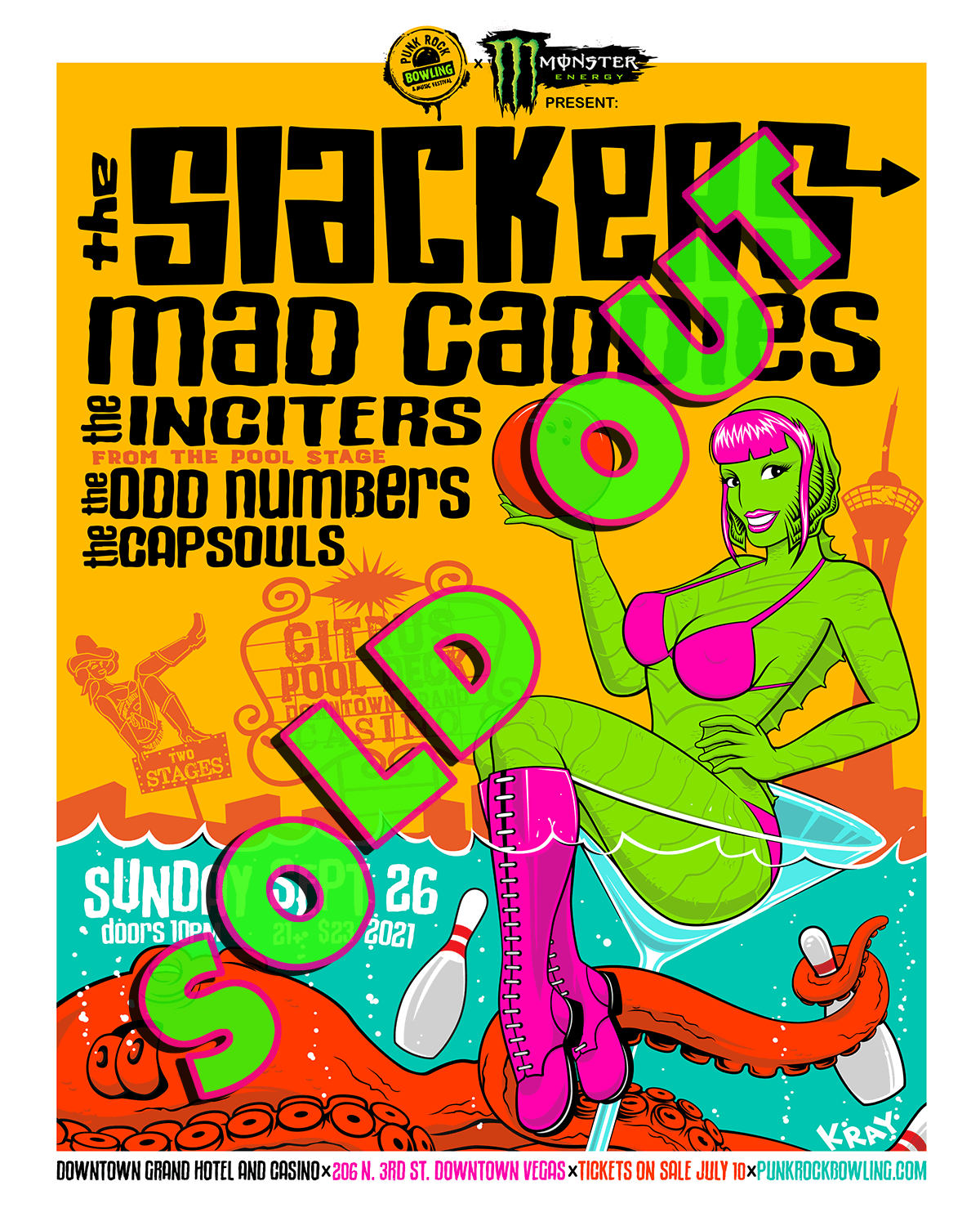 The Slackers Mad Caddies The Inciters The Odd Numbers Punk Rock Bowling 2021 After Party Downtown Las Vegas Sold Out
