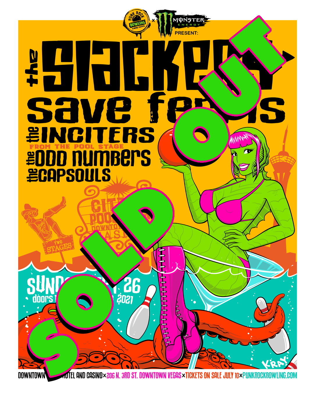 The Slackers Save Ferris The Inciters The Odd Numbers Punk Rock Bowling 2021 After Party Downtown Las Vegas Sold Out