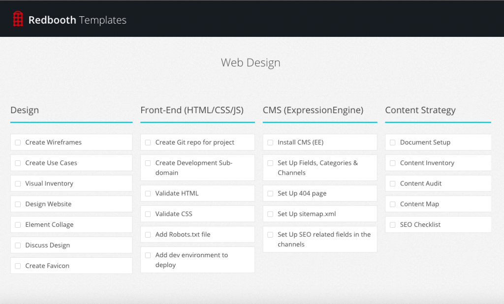 Kunden-Projektmanagement: Web Design Template