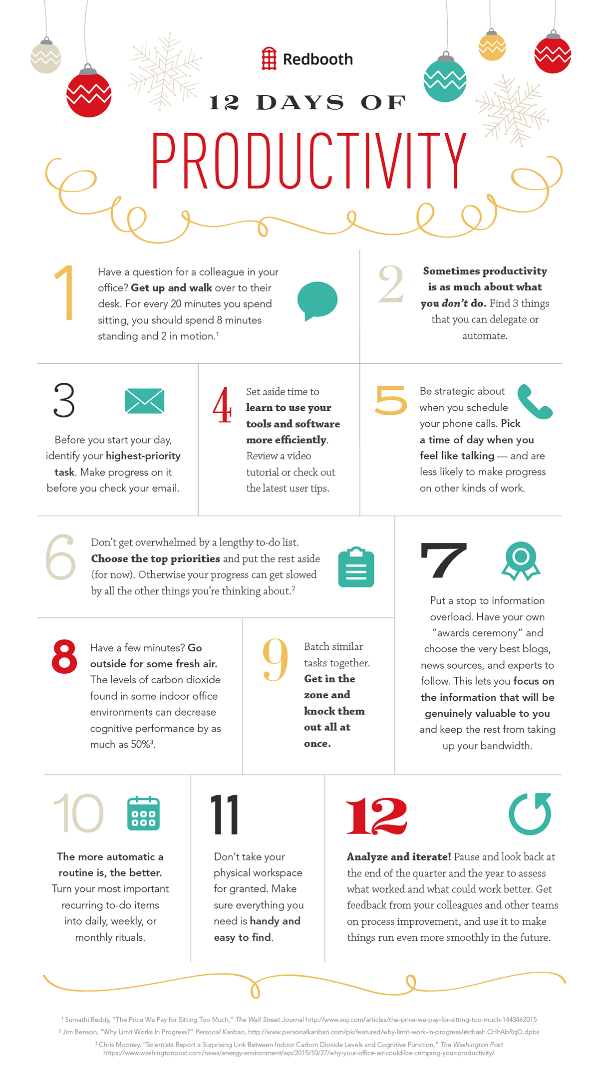 12 Days of Productivity infographic