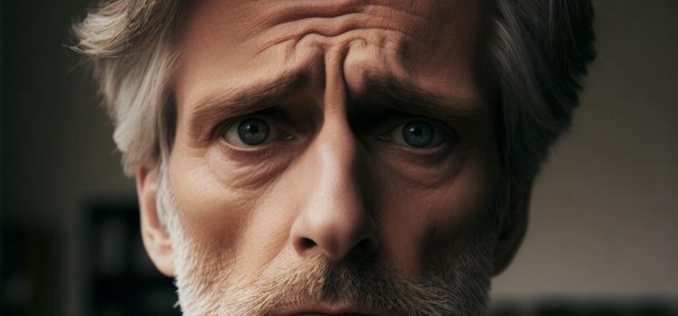 How to Overcome the Fear of Taking Action: Start Small A concerned, worried man with gray hair.