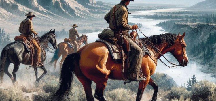 Westward Expansion of the United States and Its Impacts Cowboys riding horses on the frontier
