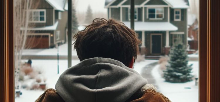 The Four Fs of Trauma: Fight, Flight, Freeze, and Fawn A guy looking out the window and in the snow