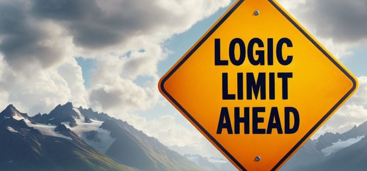 The Limitations of Logic: How It Fails to Decode Human Behavior A Logic Limit Ahead road sign in front of mountains