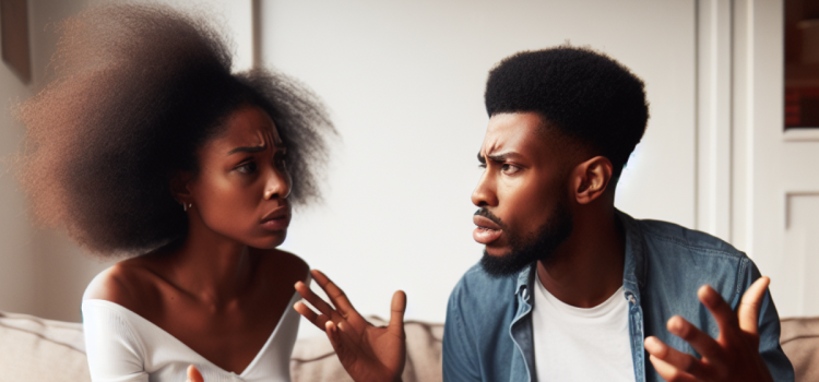 Leaving a Bad Relationship: When and Why to End It A couple contemplating leaving a bad relationship as they argue with each other.