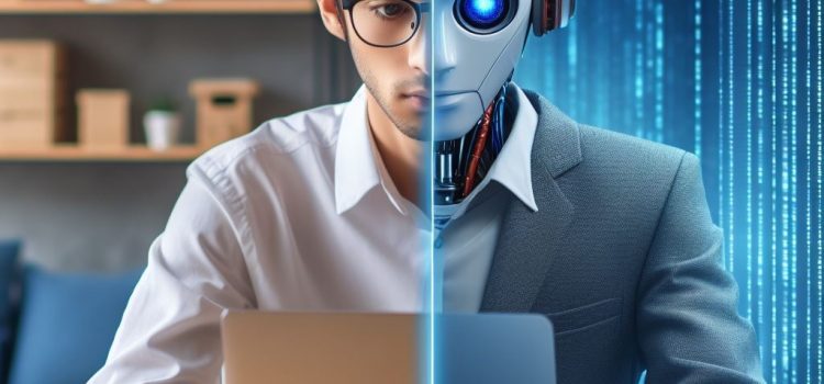 How AI Chatbots Are Changing the Future of Communication A man talking to an AI chatbot in a depiction of the future of communication