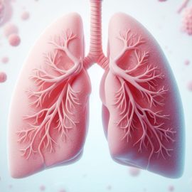 An image of pink, healthy lungs.