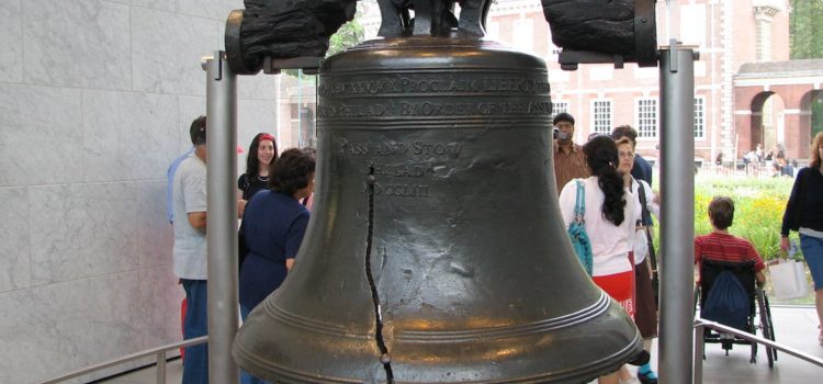 The Significance of the Liberty Bell: Freedom and Resilience The Liberty Bell hanging in the modern Independence Hall in Philadelphia, Pennsylvania