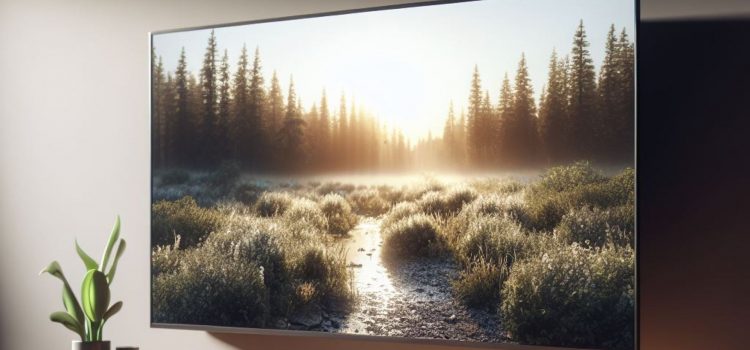 A flat screen television with nature on the screen, emphasizing the importance of entertainment.