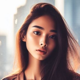 A young woman looking in the mirror illustrates how to stop trying to be perfect