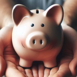 A piggy bank in hands depicting the money you can save with common tax deductions