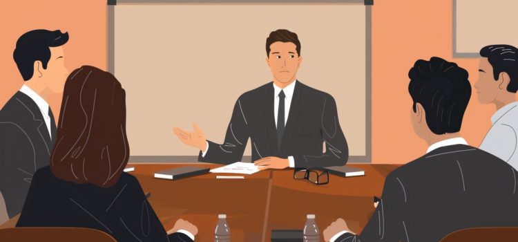 Tips for How to Manage a Company Successfully A manager who knows how to manage a company successfully, leading a meeting with employees.