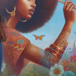 Depiction of Black American identity through painting, artist