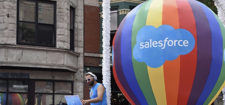 Salesforce’s Diversity and Inclusion Initiative for Equality A rainbow balloon as part of Salesforce's diversity and inclusion campaign