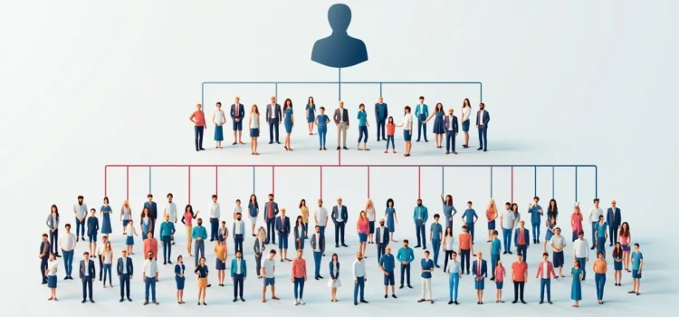 Russell Brunson’s Dream 100: The Key to Efficient Marketing An organization chart with one on top, several in the middle, and lots on the bottom illustrates Russell Brunson's Dream 100