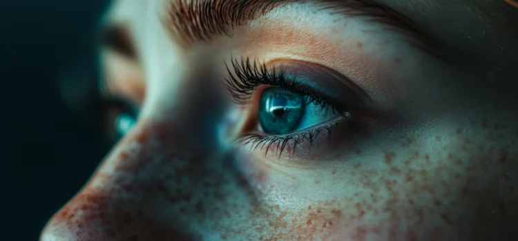2 ADHD Visualization Techniques to Strengthen Memory A close-up of a person's eye, using adhd visualization techniques
